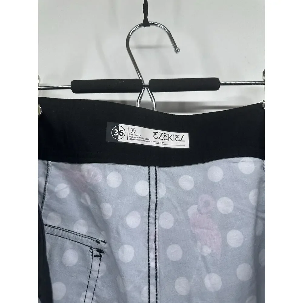 Ezekiel Mens Gray Pink Flamingo Boardshorts Surf Shorts Beach Size 36 Brand New‎